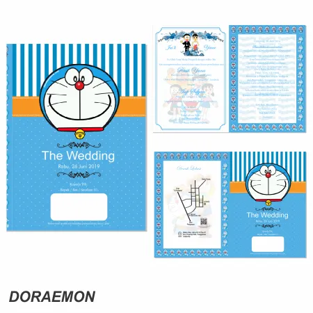 Jual Undangan Custom Draemon  - Kategori Undangan Pernikahan Murah Modhiskom