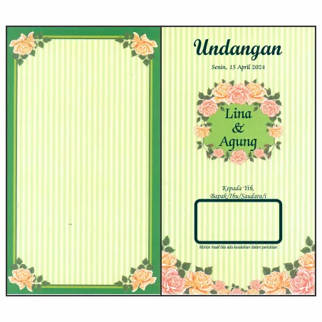 Jasa Cetak Undangan Pernikahan Murah Hijau - Modhiskom