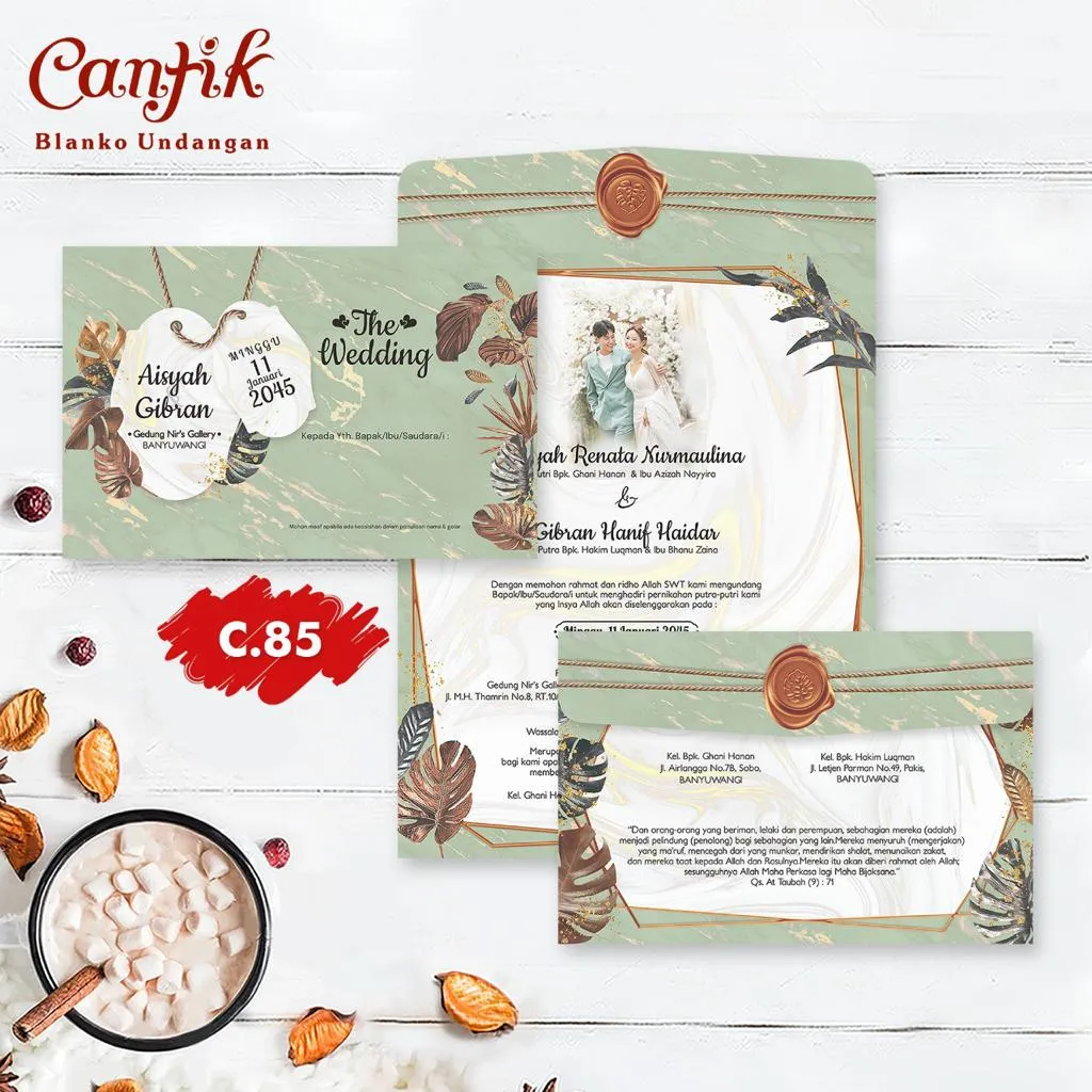 Jasa Cetak Blangko Undangan Pernikahan C 85 Premium & Cantik - Tangerang - Modhiskom