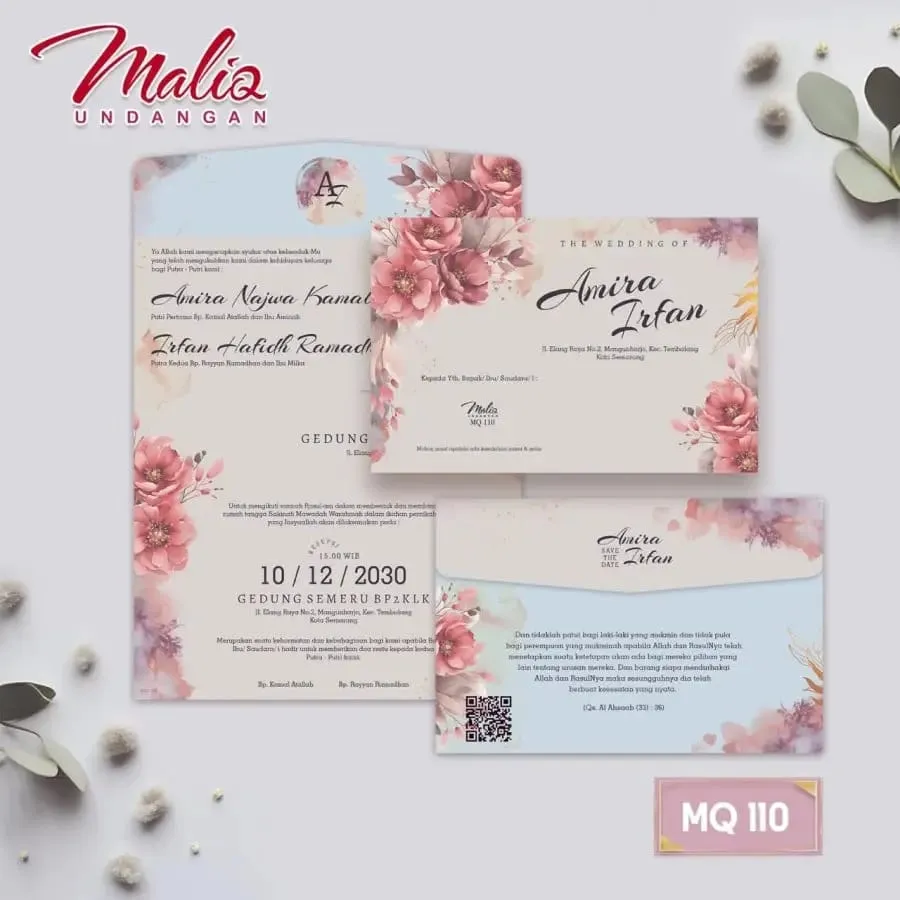 Jual Blangko Undangan Pernikahan MQ 110 Modern Elegan - Modhiskom Tangerang - Kategori Undangan Pernikahan Murah Modhiskom