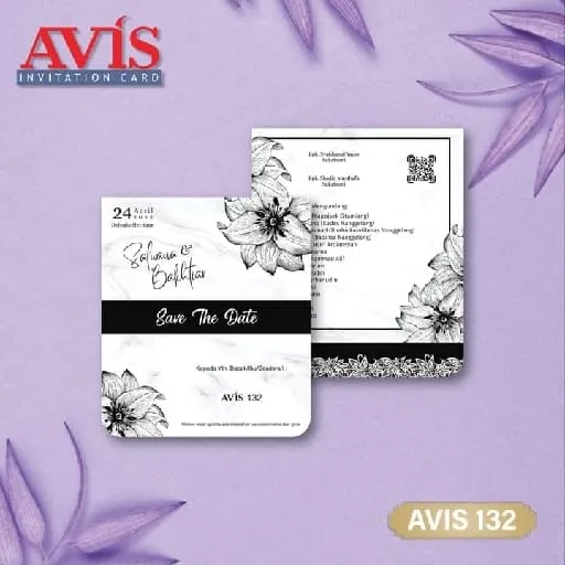 Cetak Blangko Undangan Pernikahan Avis 132 Modern Elegan - Modhiskom Tangerang Berkualitas - Modhiskom