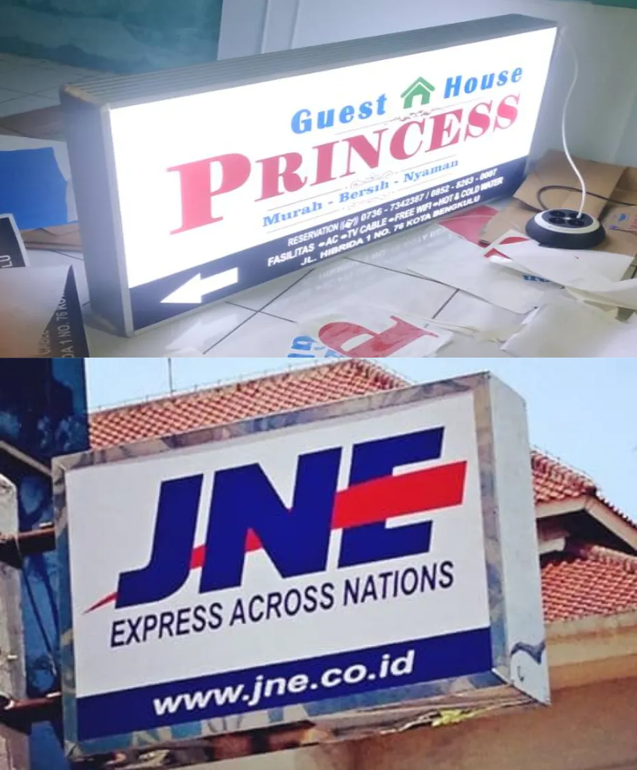 Cetak Jasa Pembuatan Neon Box Murah di Curug Tangerang - Neon Box Akrilik & Backlite Custom Berkualitas - Modhiskom