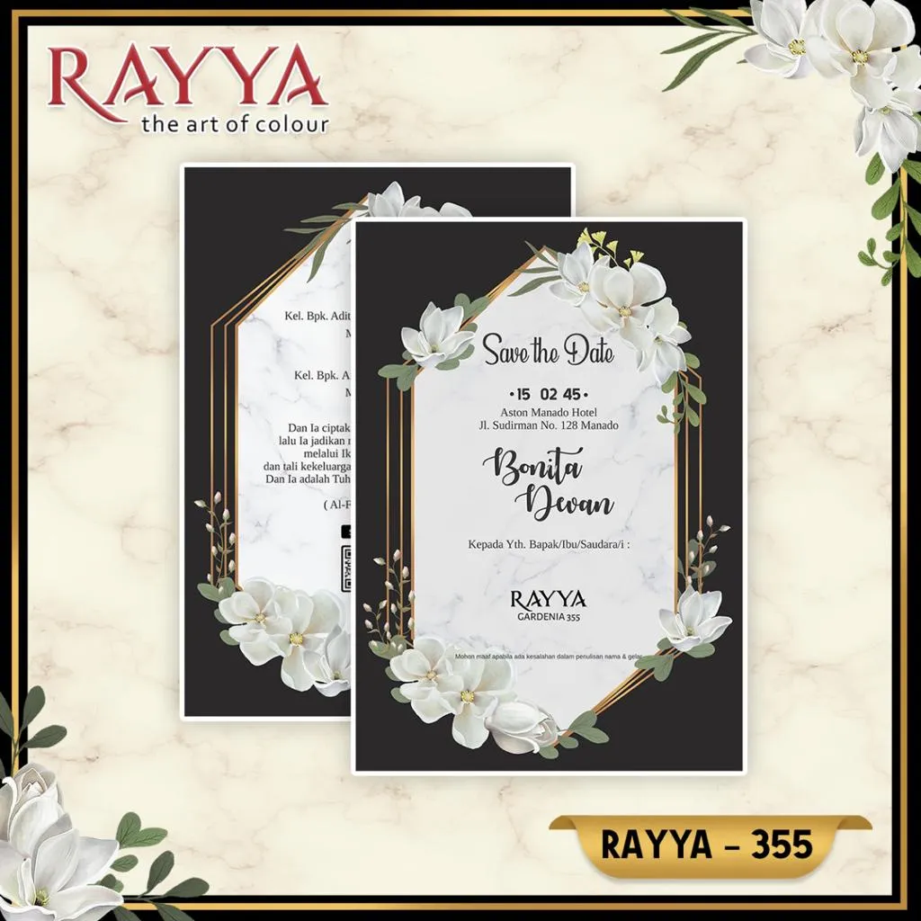 Jual Blangko Undangan Pernikahan Raya 355 Murah Curug Tangerang - Modhiskom