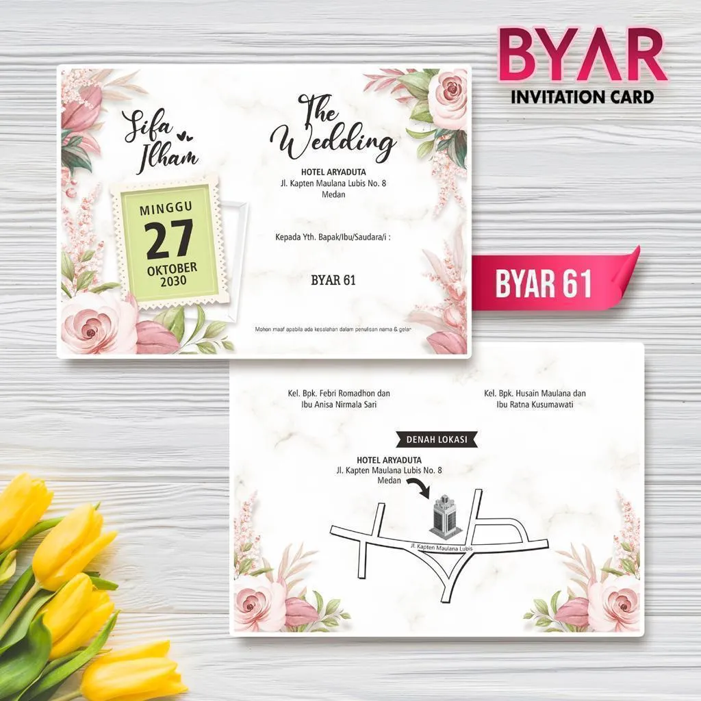 Jual Blangko Undangan Pernikahan Byar 61 Murah Curug Tangerang - Modhiskom