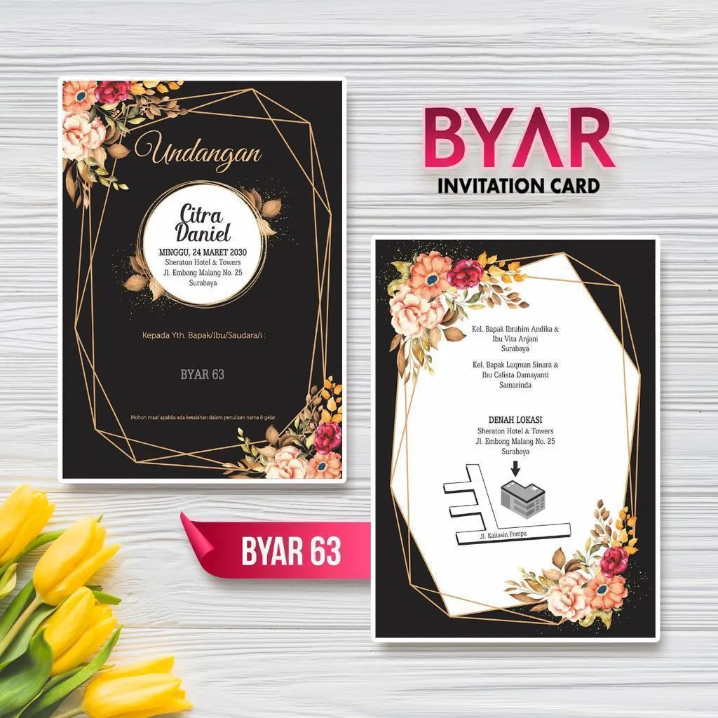 Jual Blangko Undangan Pernikahan Byar 63 Murah Curug Tangerang - Modhiskom