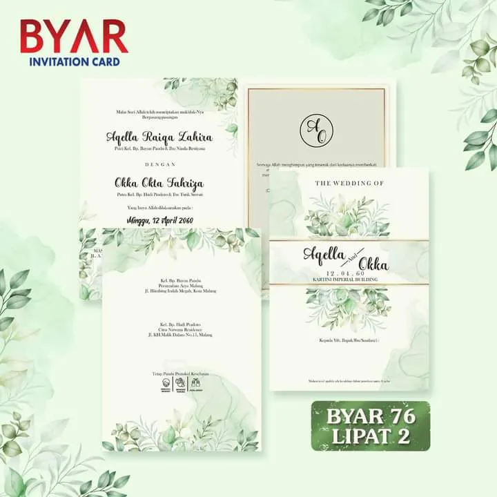 Jual Blangko Undangan Pernikahan Byar 76 Murah Curug Tangerang - Modhiskom