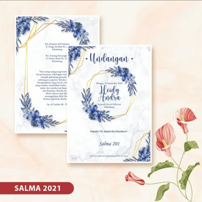 Jual Blangko Undangan Pernikahan Salma 2021 Murah Curug Tangerang - Modhiskom