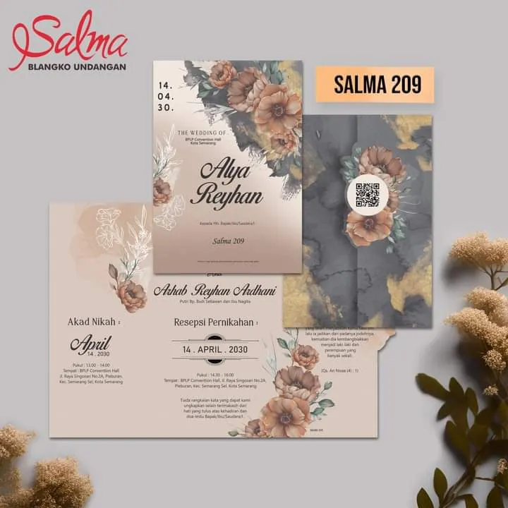 Jual Blangko Undangan Pernikahan Salma 209 Murah Curug Tangerang - Modhiskom