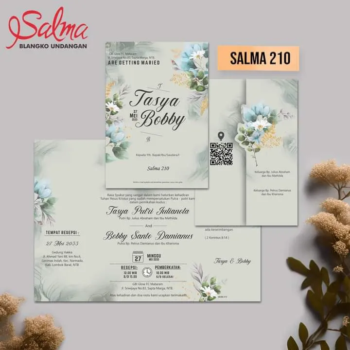 Cetak Blangko Undangan Pernikahan Salma 210 Murah Curug Tangerang Berkualitas - Modhiskom