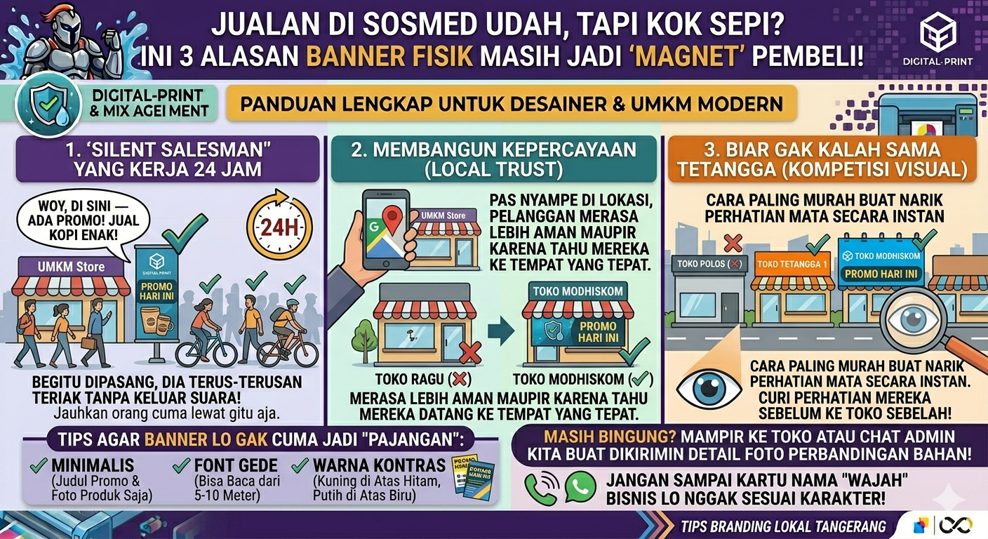 Jualan di Sosmed Udah, Tapi Kok Sepi? Ini 3 Alasan Kenapa Banner Fisik Masih Jadi "Magnet" Pembeli!